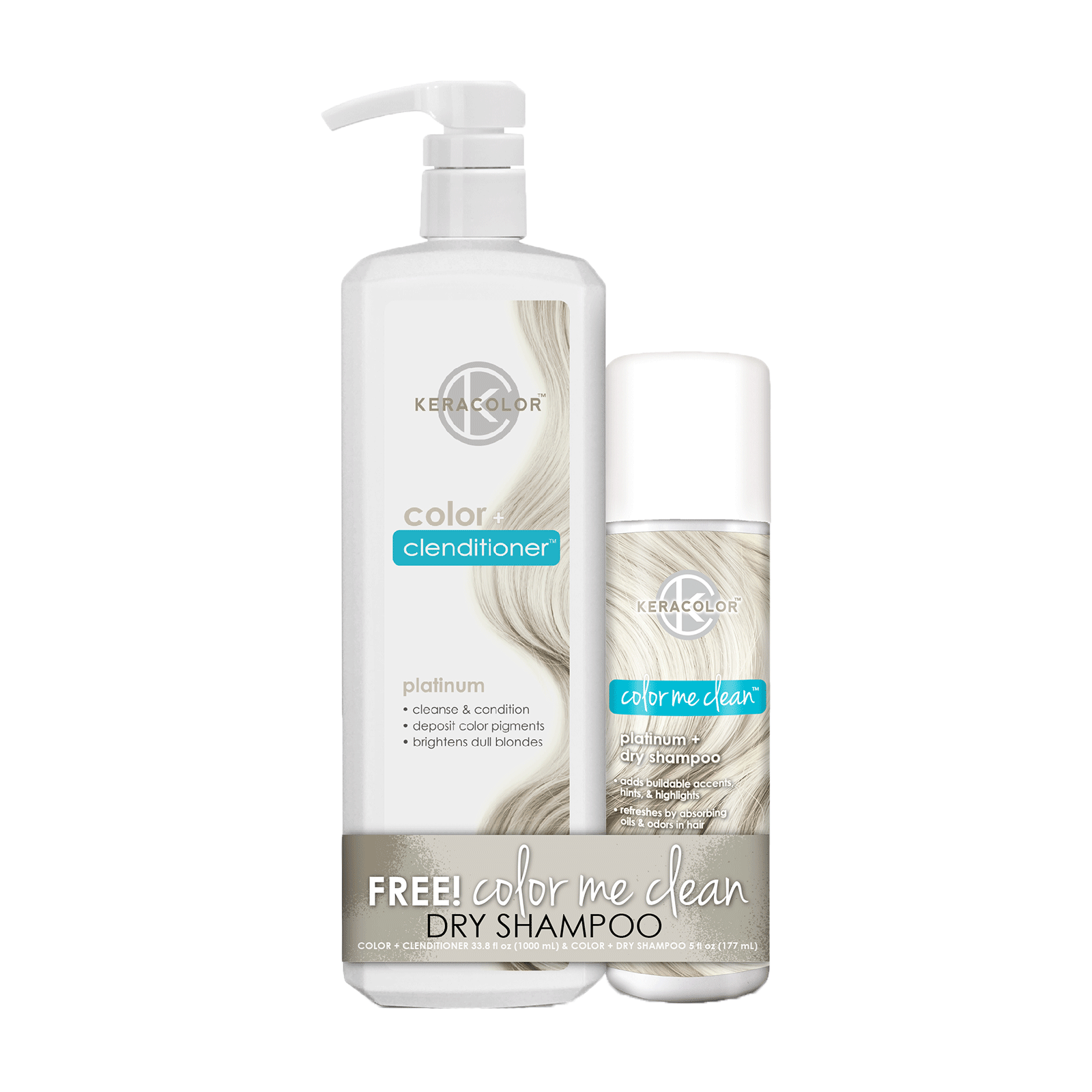 Platinum Pigmented Dry Shampoo, Platinum Color Clenditioner Keracolor CosmoProf
