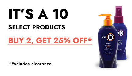Buy 2 get 1 25% off on select It's A 10 products.Excludes clearance. Click Here to Shop Now.