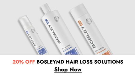 20% of bosleymd hair loss solutions products. Click Here to Shop Now!