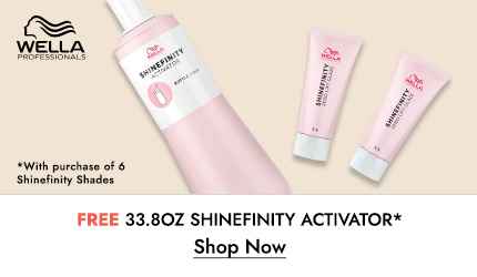Free Wella Shinefinity Activator with Purchase of 6 Shinefinity Shades! Click Here to Shop Now.