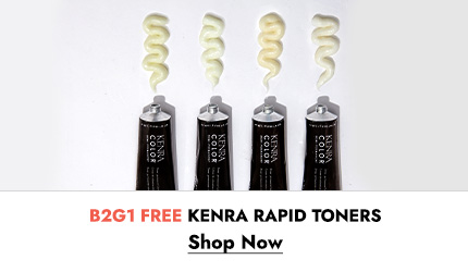 Buy two Get one free when you purchase Kenra Rapid toners. Click here to Shop now!