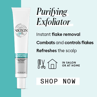 Purifying Exfoliator. Instant flake removal. Combats and controls flakes. Refreshes the scalp. IN SALON OR AT HOME USE. Click here to shop now!