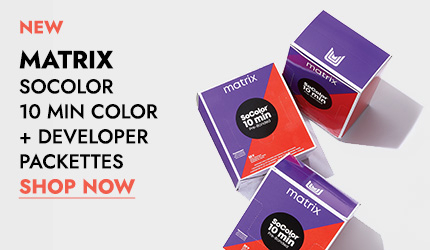 New Matrix SoColor 10 Min Color + Developer Packettes. Click here to shop now!
