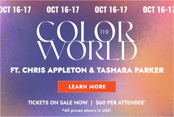 Join hosts Chris Appleton and Tashara Parker on October 16th and 17th for Color The World. See the latest in cosmetology artistry and trends. Tickets on sale now for $60 per attendee Click here to learn more.