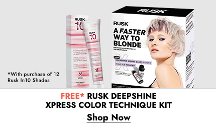 Free! Rusk Deepshine Xpress Color technique Kit with Purchase of 12 Rusk in 10 shades. Click here to Shop now!