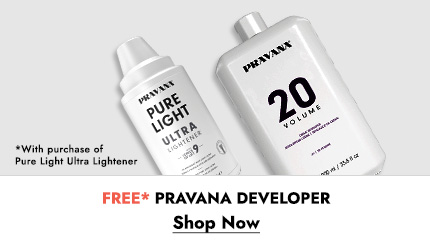 Free Pravana Developer with purchase of pure light ultra lightener. Click Here to Shop Now!