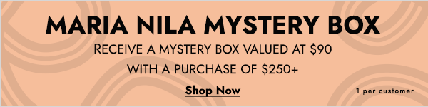 Receive a Maria Nila mystery box (valued at $90) with a purchase of $250 or more! Limit 1 per customer. Click here to shop now!