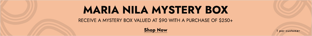 Receive a Maria Nila mystery box (valued at $90) with a purchase of $250 or more! Limit 1 per customer. Click here to shop now!