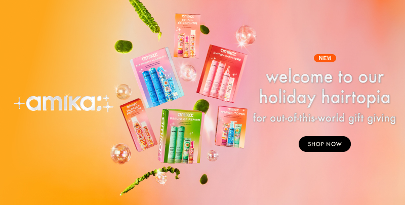 amika: new! welcome to our holiday hairtopia for out of this world gift giving. Click here to shop amika holiday now!