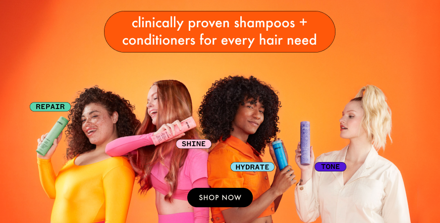 Clinically proven shampoos and conditioners for every hair need: repair, shine, hydrate, and tone. Click here to shop Amika shampoos and conditioners now!