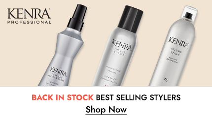 Back in stock: best selling Kenra stylers. Click here to shop now!